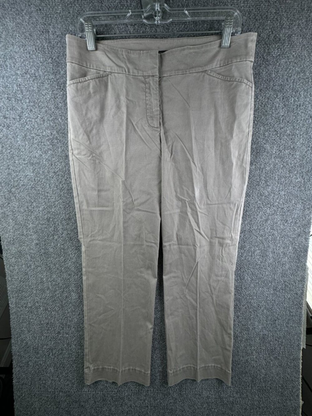 Eileen Fisher Pants Women Size 8 Gray Lightweight Cotton Lyocell Tapered 33x25